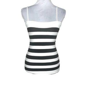 Blu Chic Lounge Black White Horizontal Stripe Camisole S/M